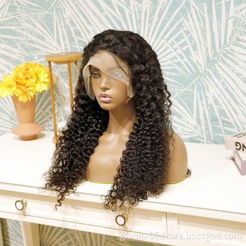 180% Density Human Lace Front Wigs, 10A Grade Silky Straight Pre Plucked 13x4 13x6 Transparent Frontal Raw Indian Hair Wig